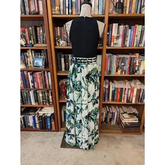 Proenza Schouler Women’s 6 100% Silk Black Print Floral Maxi Dress $1950